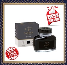 Parker Fountain Pen Ink Bottle | Black QUINK Ink | 57 ml Fountain Pen Refill