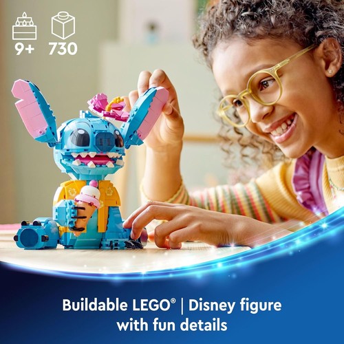 LEGO Disney Stitch Toy Building Kit, Disney Toy for 9 Year Old Kids, Buildable F - Picture 4 of 5