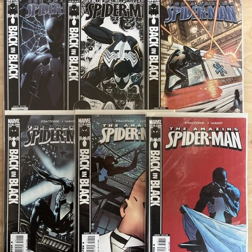 Amazing Spider-Man Lot 539 540 541 542 543 Back In Black 2007 Marvel Variant