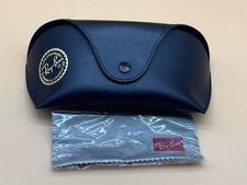 Ray Ban Genuine Black Sunglasses Eyeglasses Case Snap Closure Belt Loop Good   