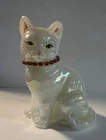 Beautiful Fenton Art Glass Birthstone "Calendar Cat" Cat Figurine - October
