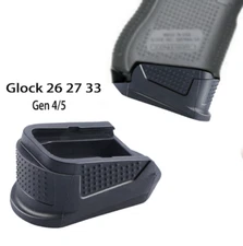 for Glockk G26 G27 G33 Extended Grip Plate Magazine Pad Gen 4 / Gen 5 +1/+2 RD  