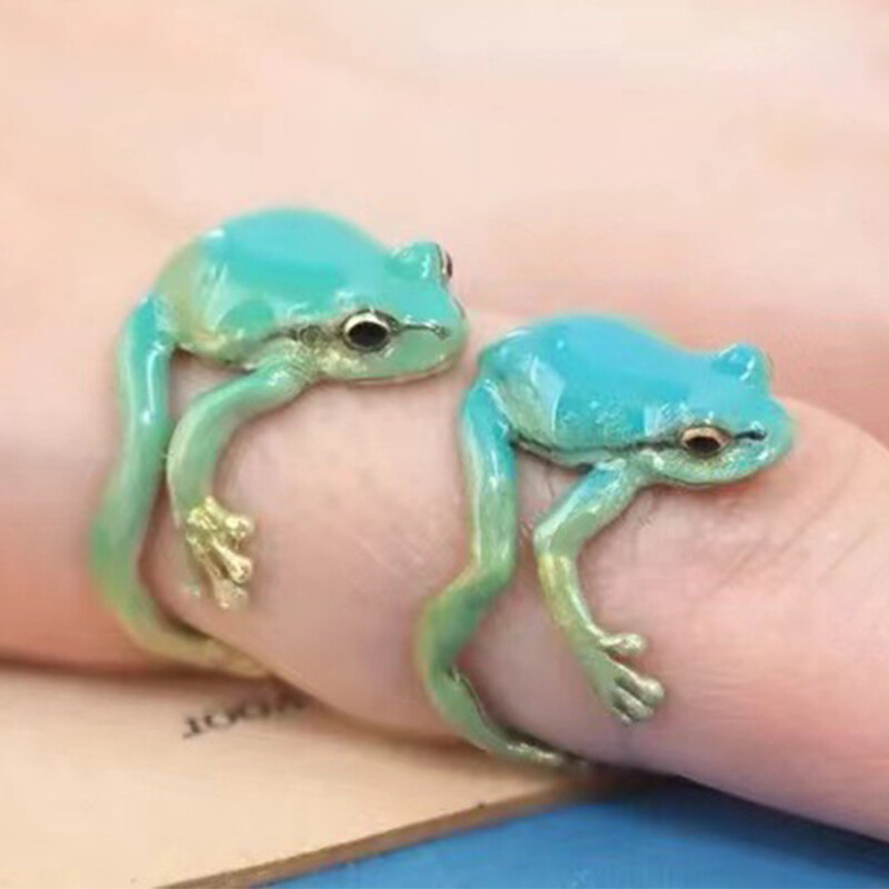 Latest-Tree Frog Ring Vintage Brass Frog Ring Adjustable Tree Frog Ring ...