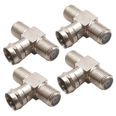 4X F-Type Coax Cable Splitter Combiner Adapter 3 Way connector RG6 For ...