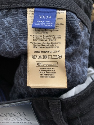 Scotch & Soda Black Slim Men’s Ralston Jeans New No Tag Size 30” Waist 34” Leg - Picture 7 of 8