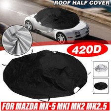 FOR MAZDA MX5 MK1 MK2 MK2.5 SOFT TOP ROOF HOOD HALF COVER - BLACK