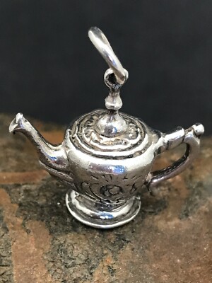 REO VINTAGE TEEKANNE CHARM 925 STERLINGSILBER SCHNELLER KOSTENLOSER VERSAND!!