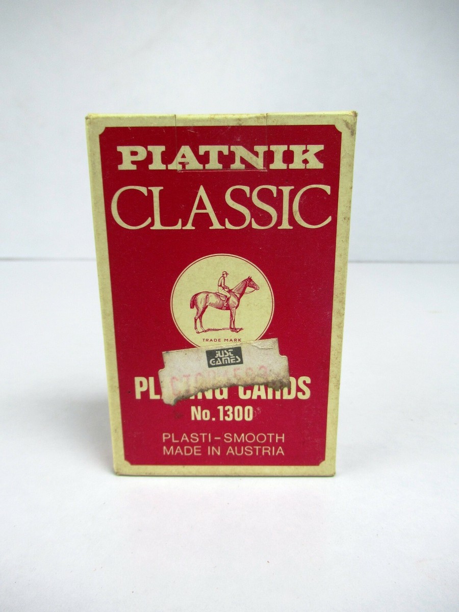 Vintage Playing Card No 1300 Piatnik Classic Plasti-Smooth Deck