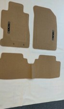 Fit 01-05 Honda Civic Beige Nylon Floor Mats Carpet W Emblem