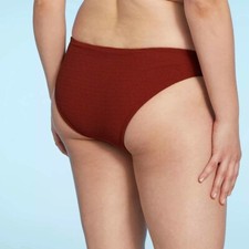Xhilaration Juniors' Textured Cheeky Bikini Bottom Coco Brown Size XL 12-14