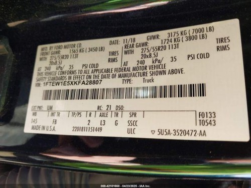 Pantalla de infoentretenimiento usada se adapta a: camioneta Ford f150 2019 tablero delantero 8,0`` pantalla - Imagen 11 de 24