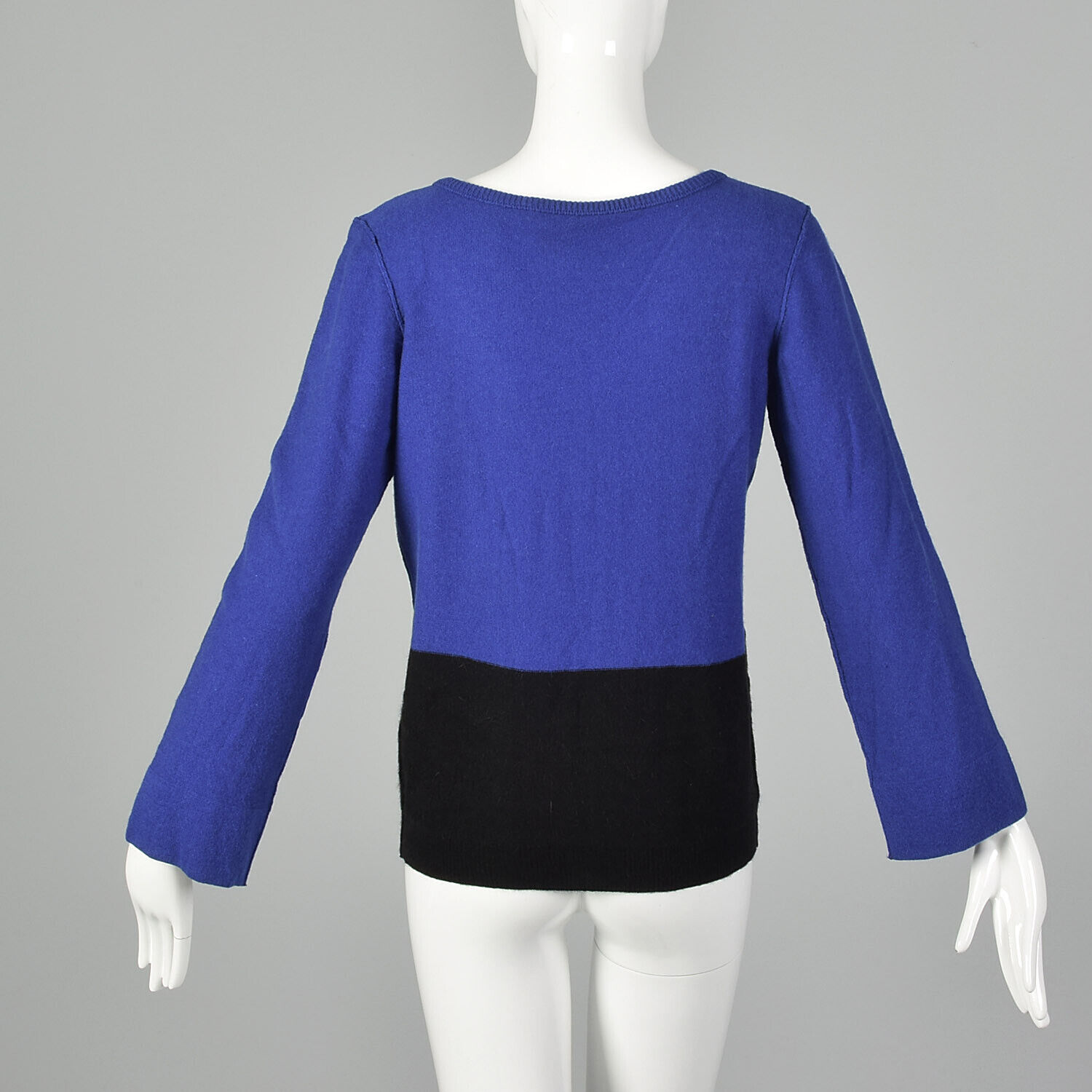 M Sonia Rykiel 1990s Blue Black Sweater Color Blo… - image 3