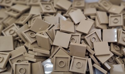 Lego Fliesen Dark Tan 2x2 50 STK Dunkel Beige 3068b Tile  Kacheln Platten Neu