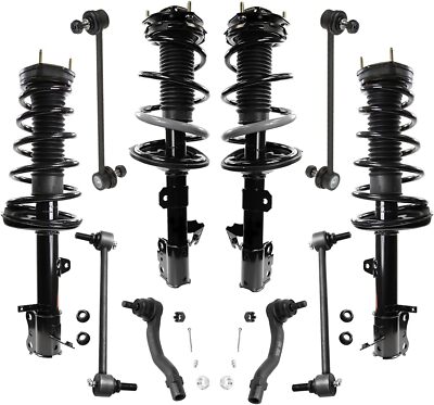 AWD Front Rear Strut Coil Spring Sway Bar Tie Rod for 2001-03 Toyota Highlander