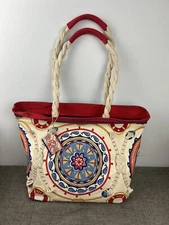 Sun 'N' Sand Colorful Nautical Anchor Beach Bag By Paul Brent