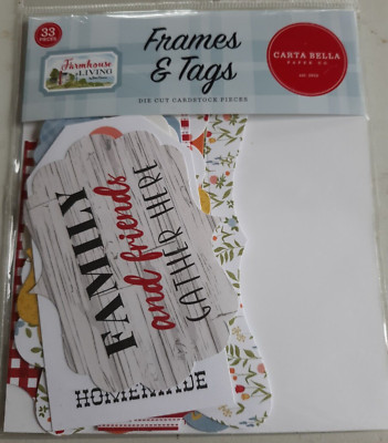 CARTA BELLA '' FARMHOUSE LIVING'' FRAMES & TAGS SET