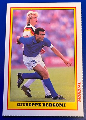 FUSSBALL GUISEPPE BERGOMI INTER MILAN TEAM ITALIA TRADING ROOKIE CARD 1987/88