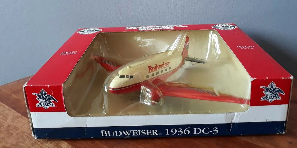 1936 DC 3 Die Cast Airplane Budweiser Coin bank by Spec Cast NEW! - Image 2 of 4