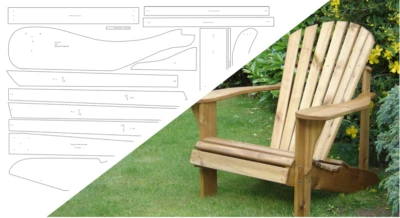 Adirondack Chair & Footstool Plan - Alfresco Furniture