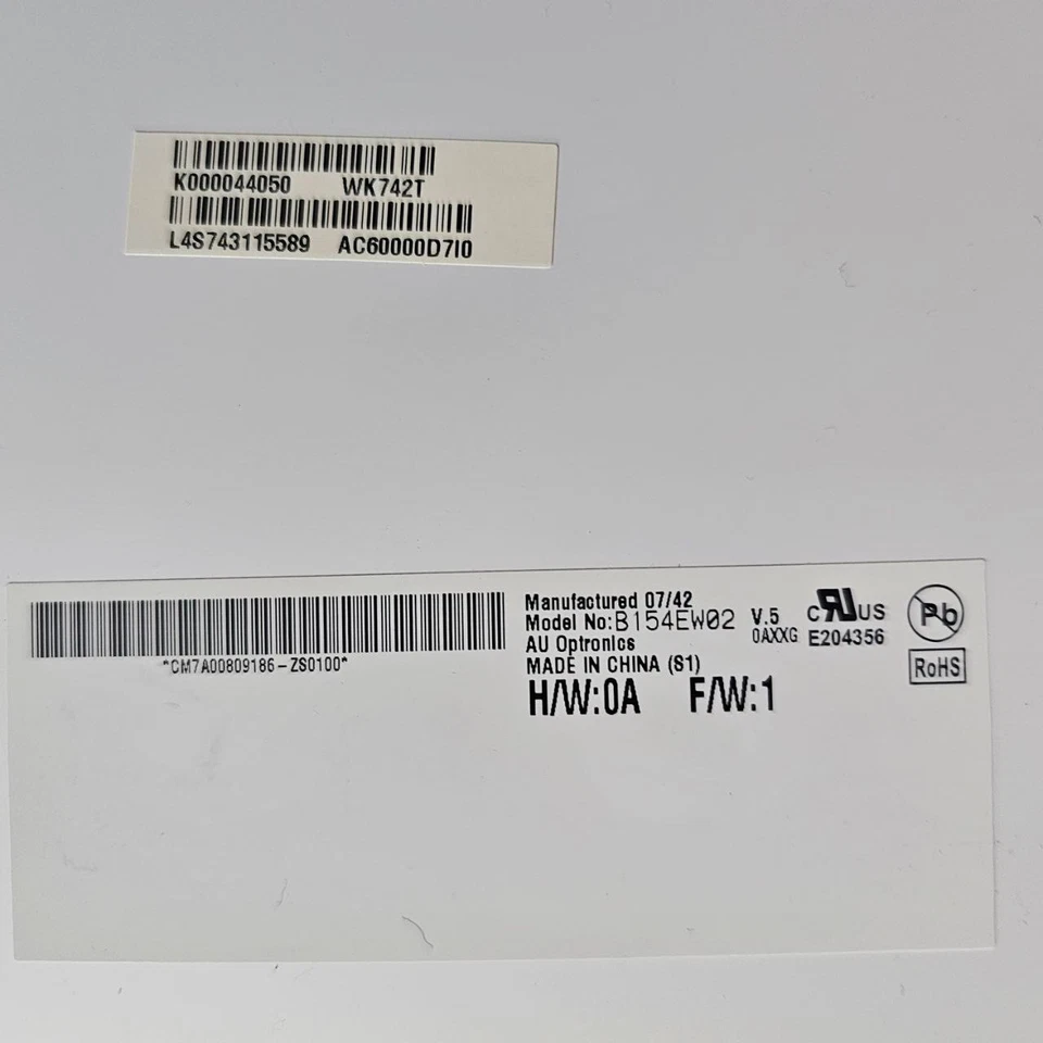 CCFL LCD Display B154EW02 V.5 AU Optronics glänzend 15,4" scree - Bild 3 von 4