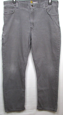 Carhartt Gray Relaxed Fit Work Pants Size 40-32 Gray