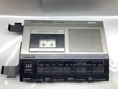 Sanyo Memo Scriber Microcassette Transcriber Recorder TRC-5200 Untested