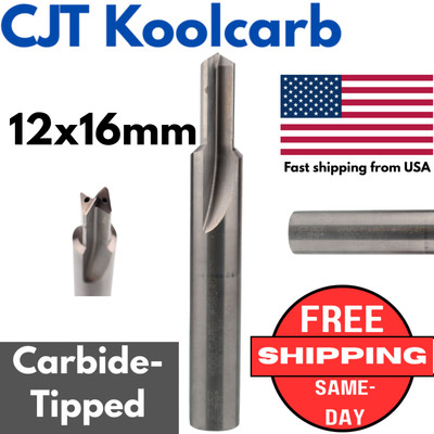 CJT Koolcarb Carbide Step Drill Coolant Fed Solid 12mm x 16mm Flute length 25mm