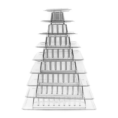 9-Tier Cupcake Tower Acrylic Macaron Display Rack for Baby Shower, Wedding Decor