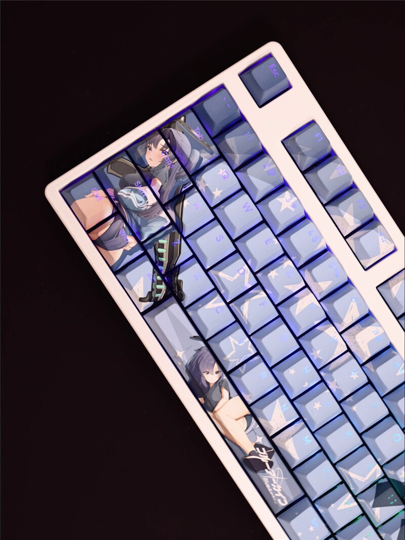 Blue Archive Hayase Yuka Keycaps Dye-sub PBT 108 Keys New for