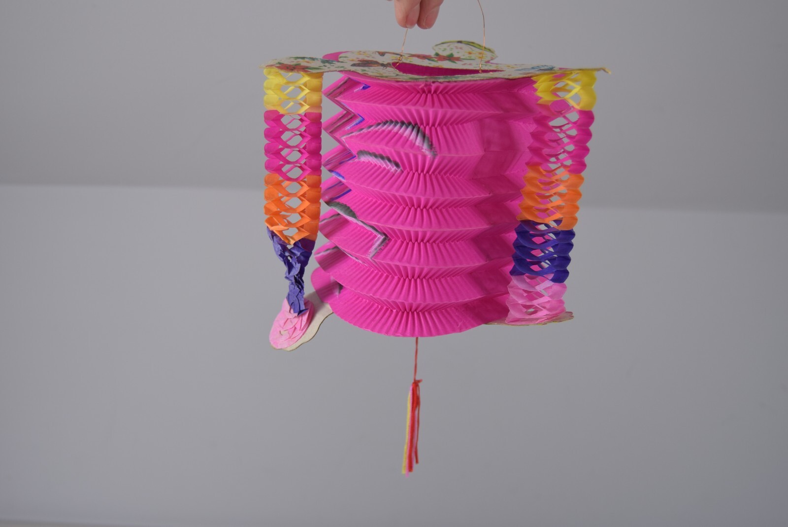 4 x Vintage Christmas Decorations 1950s 1960s Oriental Hanging Paper