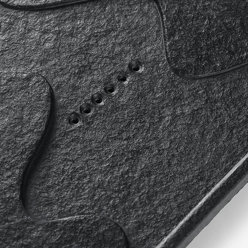 China Black Stone Tea Tray Engraved Serving Tray Water Draining Tea Boat Heavy - Image 4 of 4