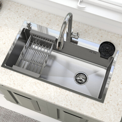 #ad Silver Kitchen Sink Stainless Steel 28quot; 30quot; 32quot; Single Bowl Drop In Top Mount $98.30