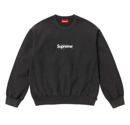 Logo Supreme de boîte lavée (SS25) noir Large