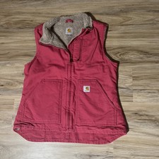 Carhartt Vintage Women s Sherpa Lined Vest Rose Size Medium