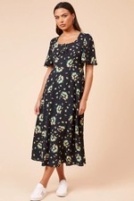 Dorothy Perkins Black Midi Dress Womens Daywear Dresses