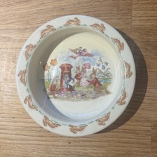 Vintage Royal Doulton "Bunnykins" Bone China Bowl – Letterbox / Postman Pattern