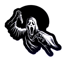 SCREAM Cut Sticker Decal Movie Horror Film Ghost Scream