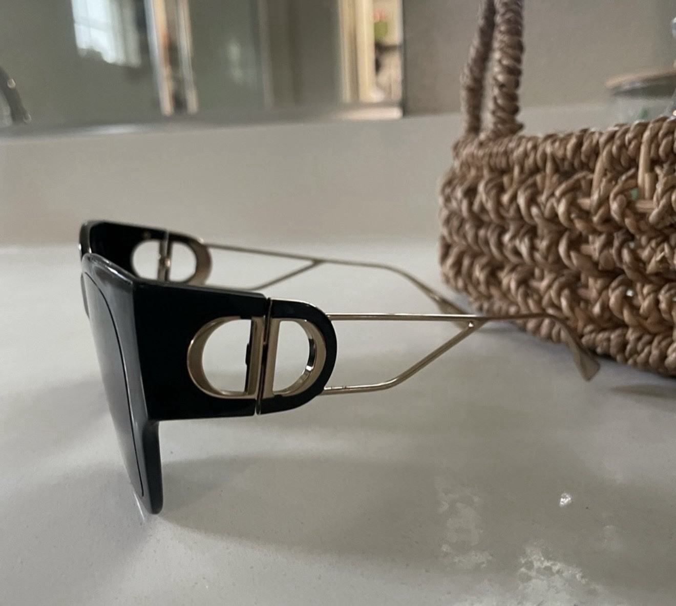 AUTHENTIC Dior Black Oversized Square Women's Sun… - image 3