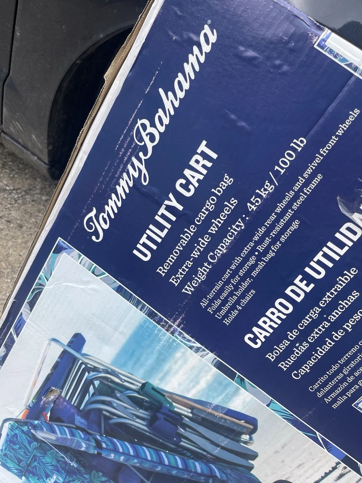 Carro de playa utilitario todo terreno plegable Tommy Bahama 2592388 nuevo Wonder Wheeler Foto 3 de 4