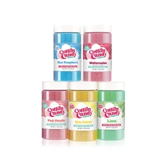 Floss Sugar Variety Pack - 5 Flavors for Cotton Candy Machines, 11oz Jars