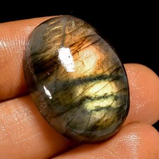 35 Ct Natural Labradorite Loose Gemstone Oval Cabochon For Jewelry 25X18X8 mm
