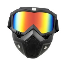 Riding Goggles Dirt Bike Motorcycle Goggles with Removable Face Red Colorful