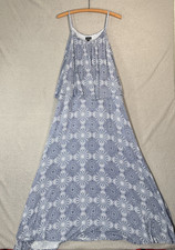 Torrid Women’s Popover Dress Size 4X Blue Maxi Southwestern Rodeo Ranch Cottage