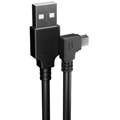 NEU DASH CAM STROMKABEL MINI B USB LADEKABEL 5M UNIVERSAL - Rechter Winkel