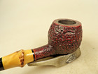 Radice Silk Cut T/B Acrylic Stem Strt Grain Blasted Briar Pipe Hand Made Italy — photo 7