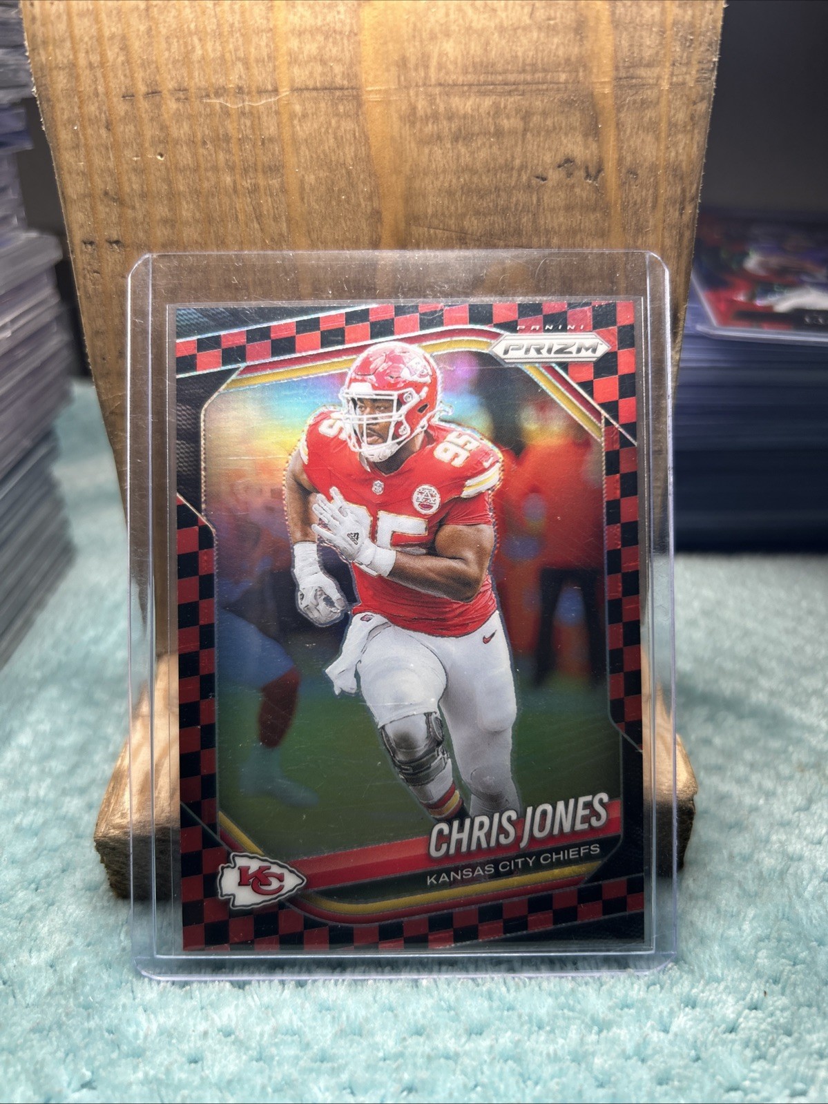 2025 Panini Prizm RED Checkered Board Chris Jones Kansas City Chiefs #113 SSP