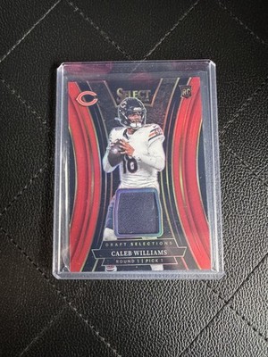 2024 Panini Select Caleb Williams Draft Selections Red Prizm Rookie Patch - RC