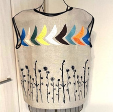 mina perhonen noppara bird Short sleeveless blouse Size36
