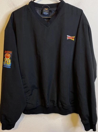 SONIC Drive In Restaurant Employee Uniform Pullover Long Sleeve Black Shirt L