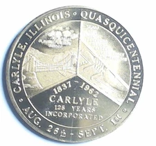 Carlyle Illinois quasquicentennial good for token